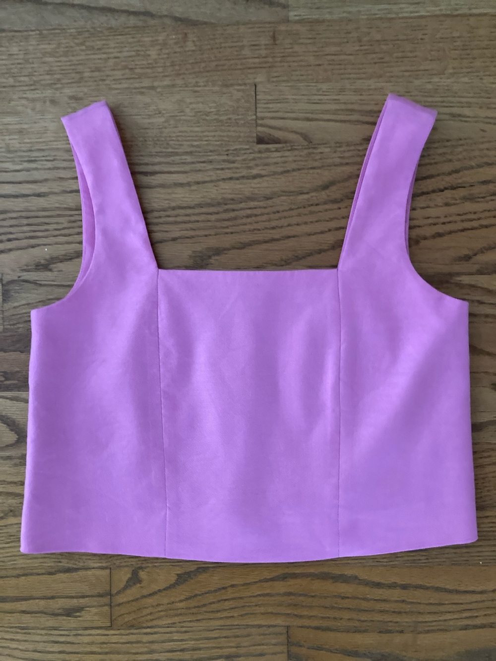 Elie Tahari Pink Square Neck Crop Top